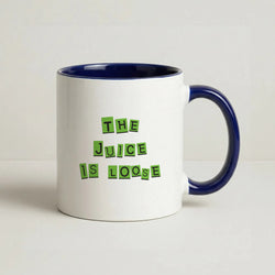 The Juice Is Loose Coffee Navy Blue Mug