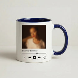 Sunshine Music Player Coffee Navy Blue Mug