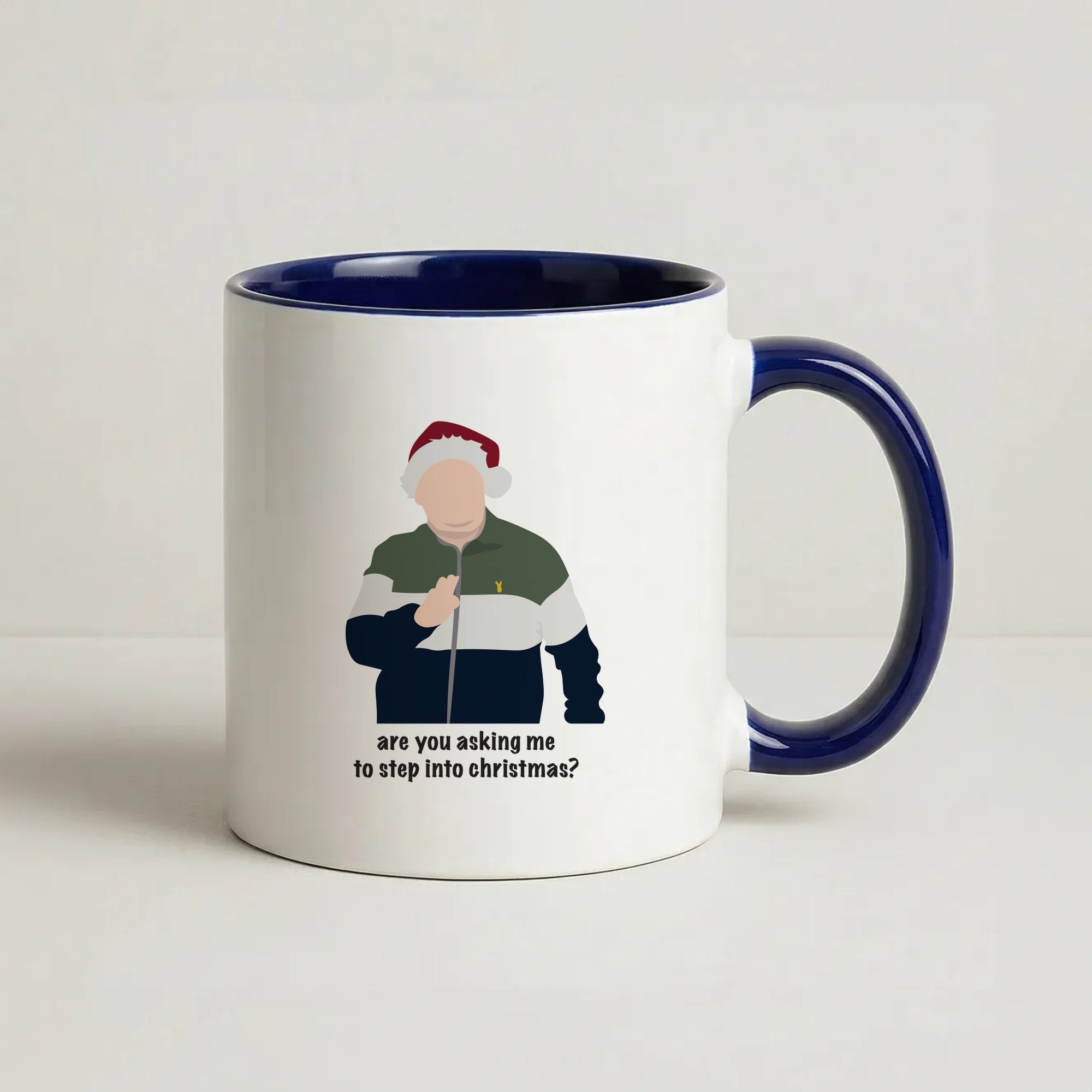 Are You Asking Me To Step Into Christmas - Gavin And Stacey Coffee Navy Blue Mug