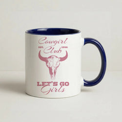Cowgirl Club Coffee Navy Blue Mug