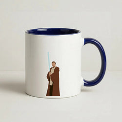 Kenobi Blue Lightsaber Coffee Navy Blue Mug