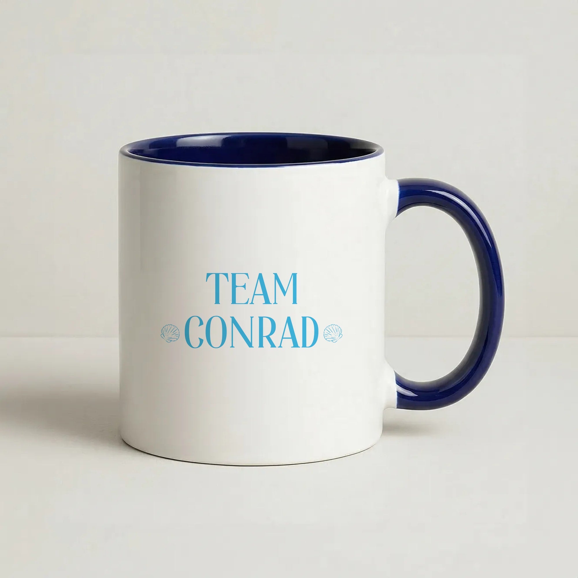 Seashells Team Conrad Coffee Navy Blue Mug