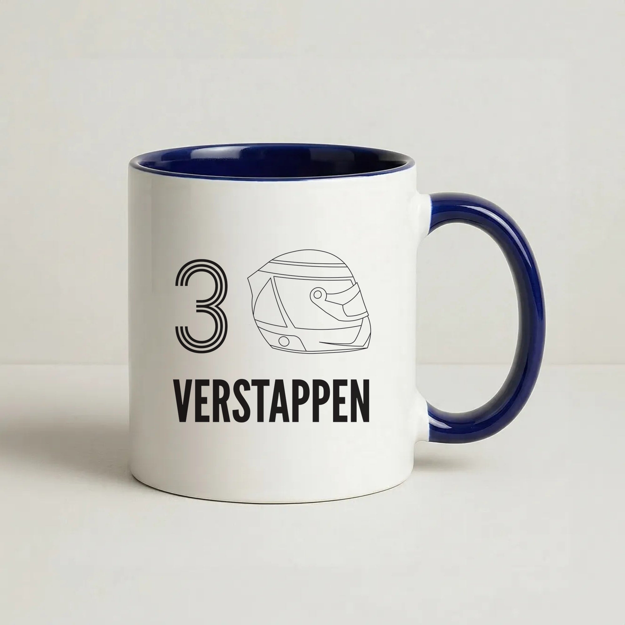 Verstappen Helmet 2026 Coffee Navy Blue Mug