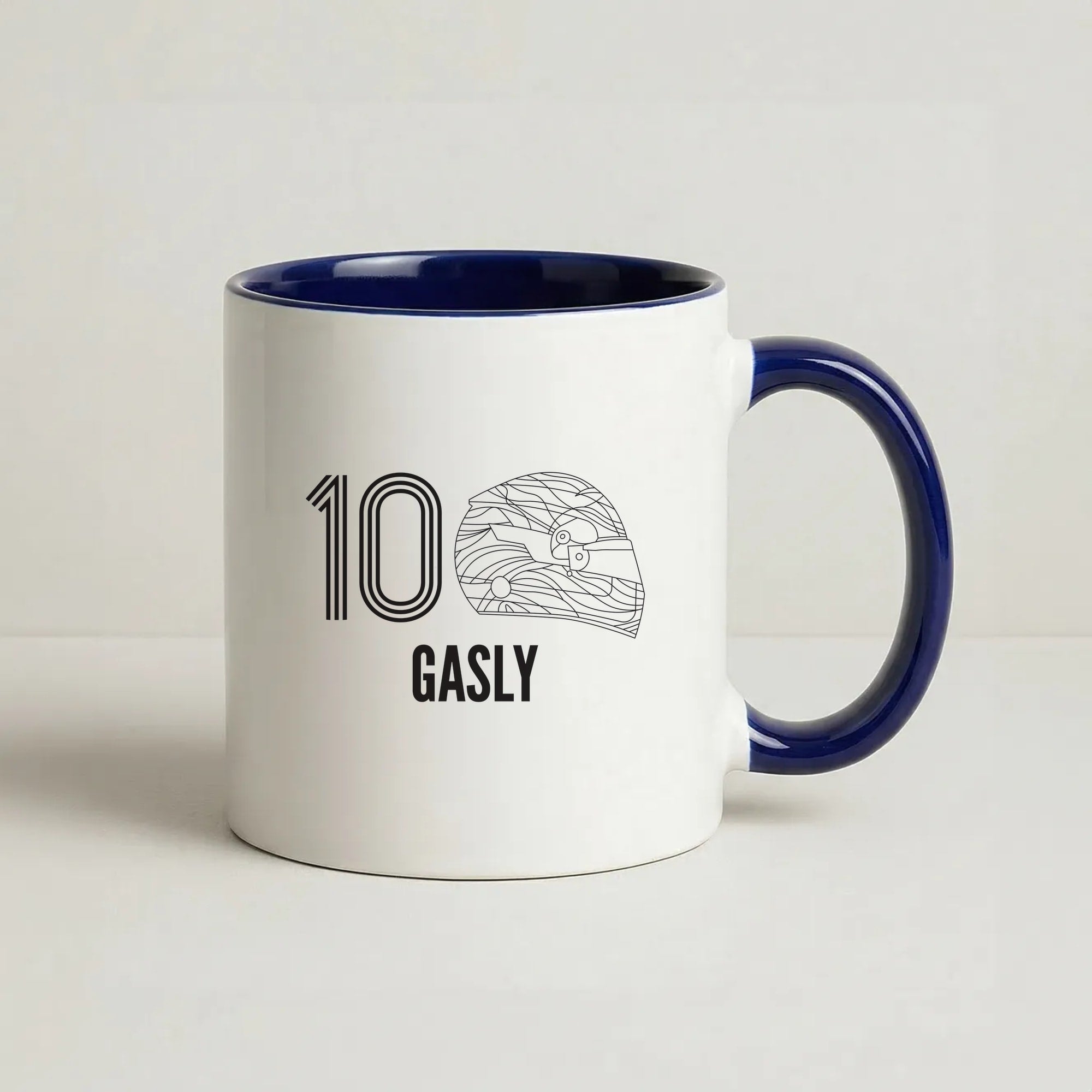 Gasly Helmet 2026 Coffee Navy Blue Mug