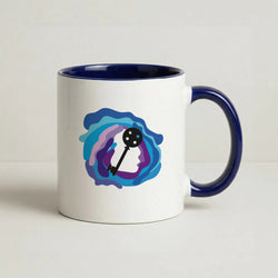 Coraline Key Coffee Navy Blue Mug