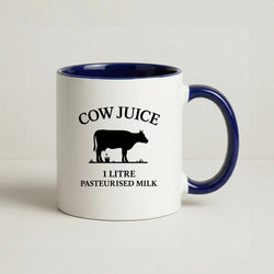 Cow Juice Coffee Navy Blue Mug