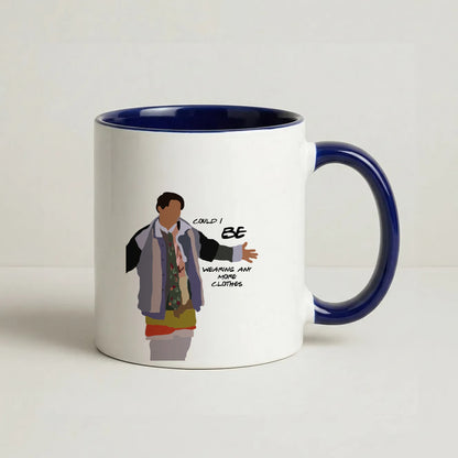 Could I Be Wearing Any More Clothes Coffee Navy Blue Mug