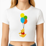 Pooh On Balloons Crop Top 2