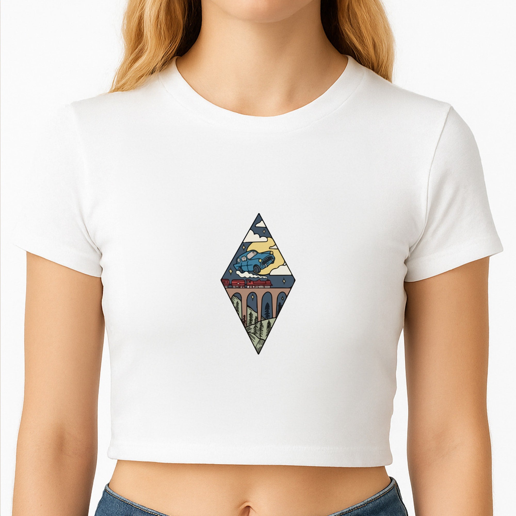 Flying Car Crop Top
