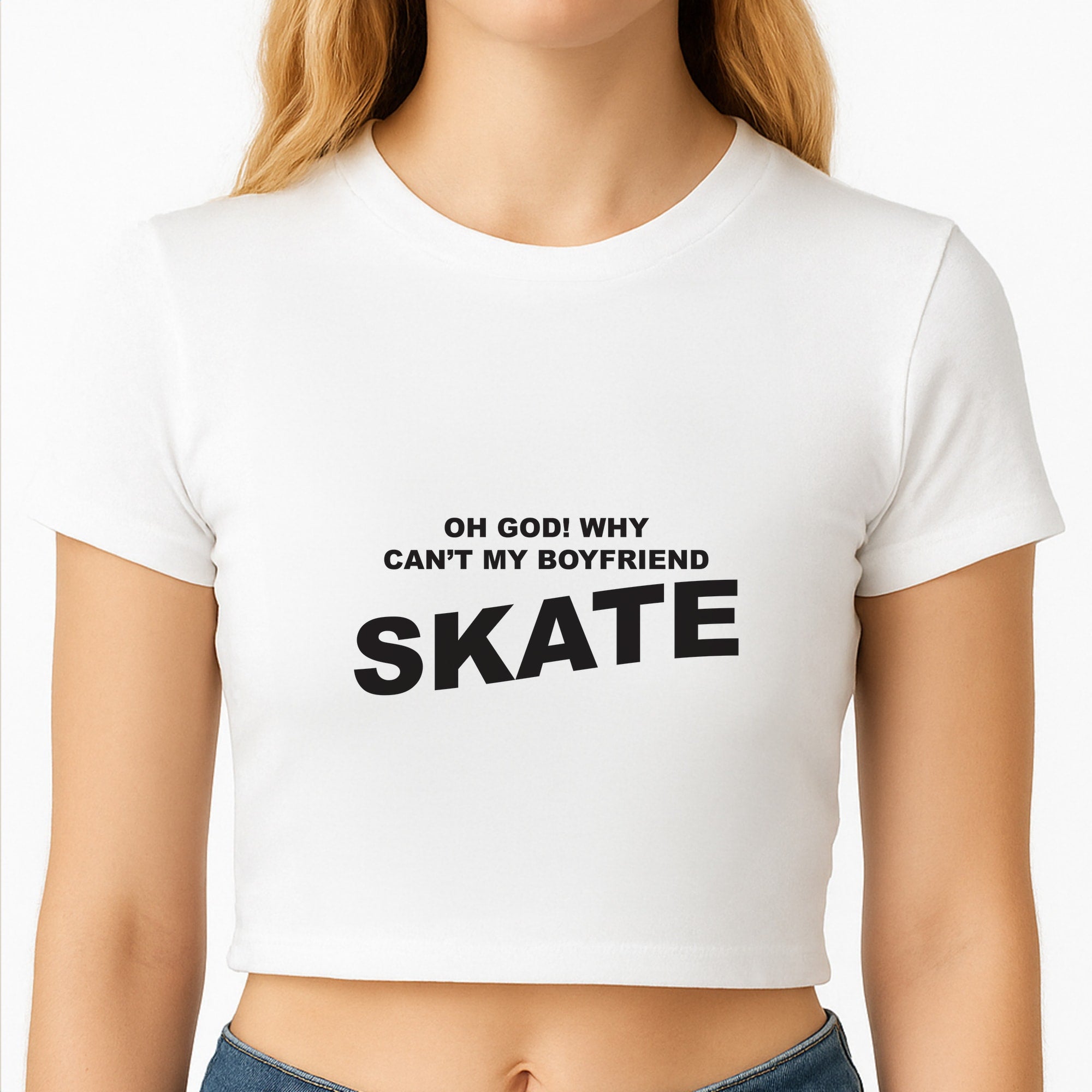 Why Can't My Boyfriend Skate? - Skate Aesthetic  Crop Top