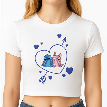 Arrow Heart - Pink Alien Crop Top