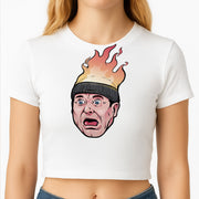 Flaming Beanie Crop Top 2