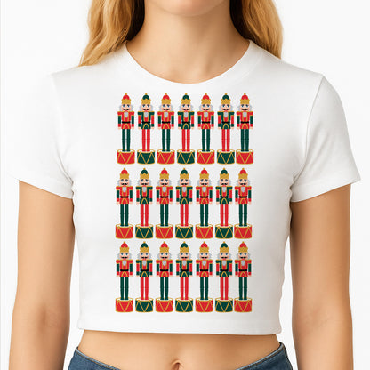 Nutcracker - Christmas Patterns Crop Top