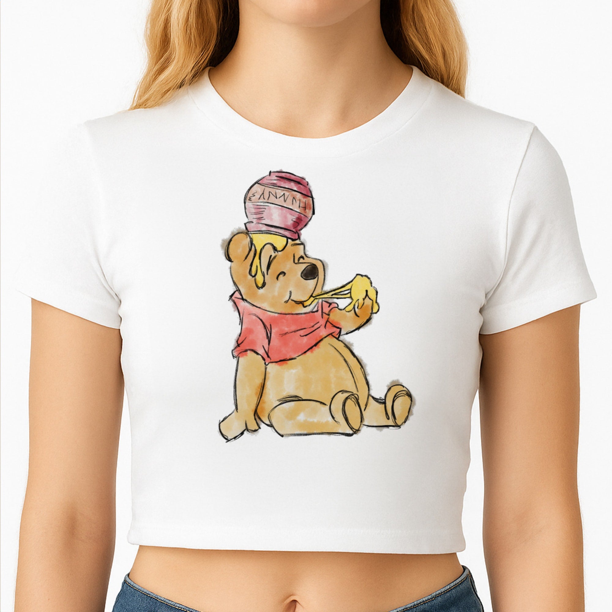 Winnie Sketch Crop Top