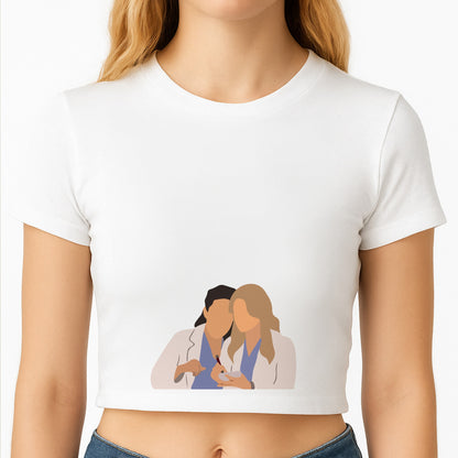 Faceless Characters - Grey's Crop Top