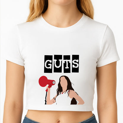 Olivia Red Megaphone Crop Top