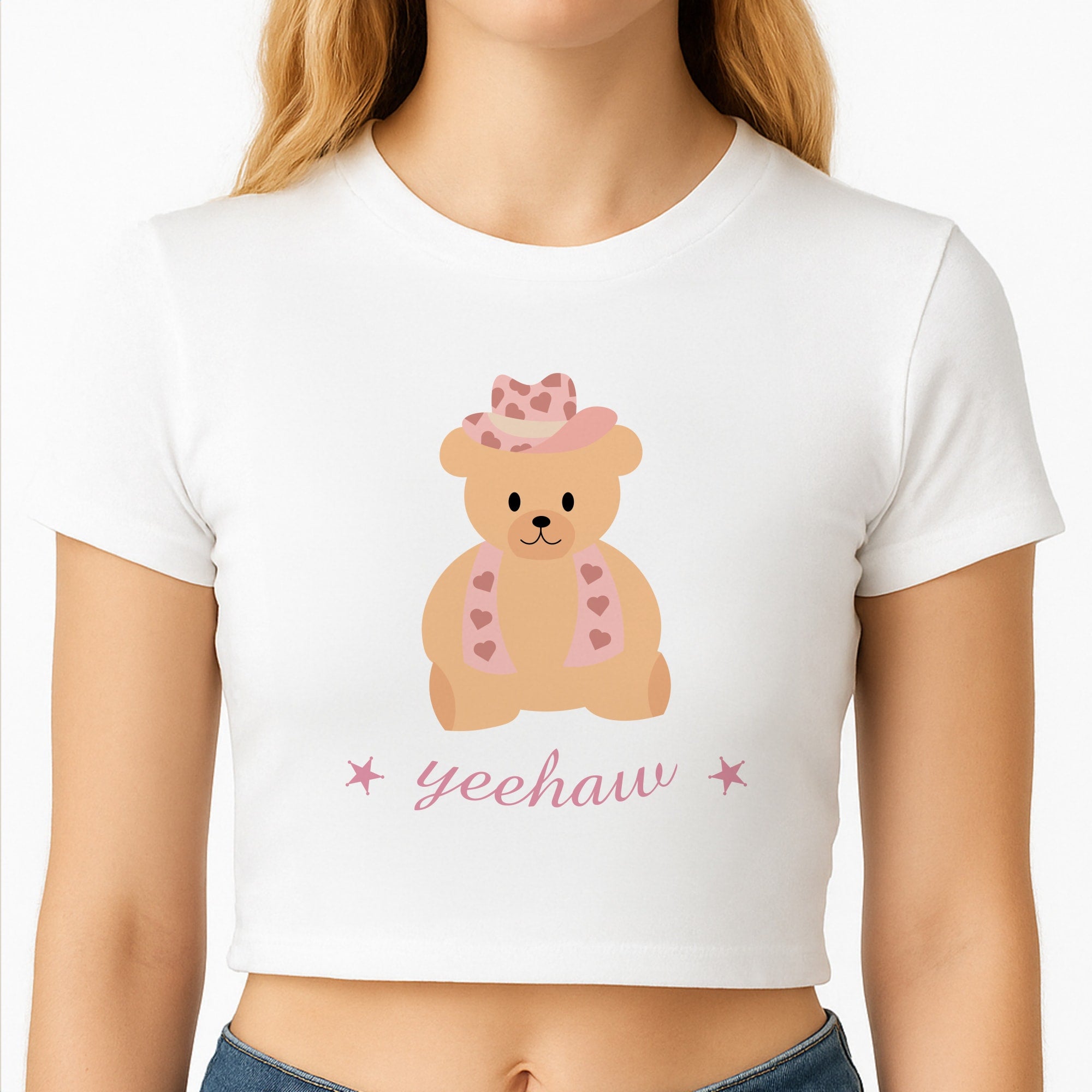 Yeehaw Teddy Bear Crop Top