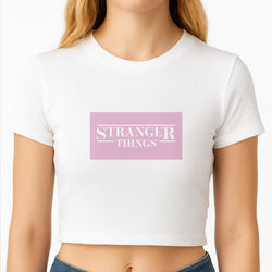 Pink Galaxy Stranger Crop Top