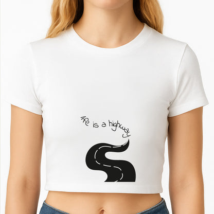 Life Is A Highway - Cars Crop Top