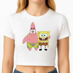 Patrick And Sponge Crop Top