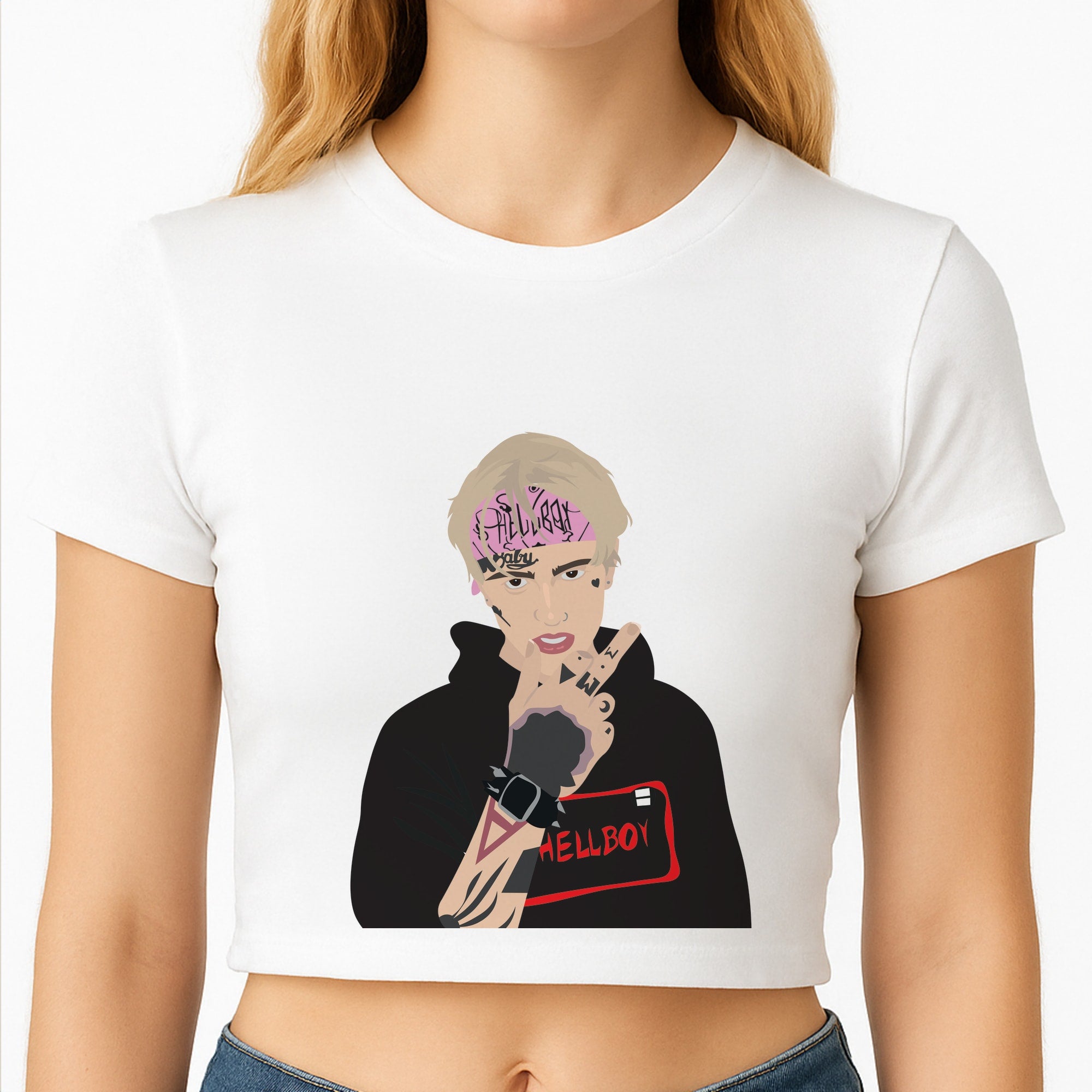 Pink Bandana - Peep Crop Top