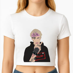 Pink Bandana - Peep Crop Top