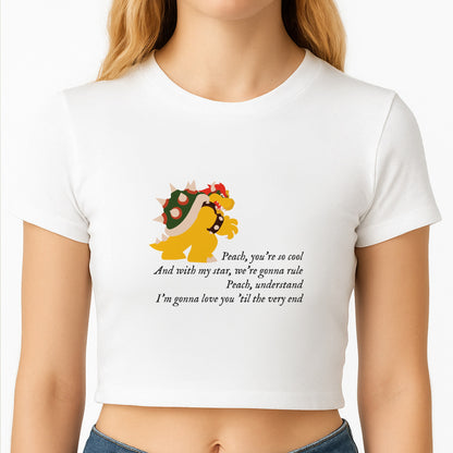 Peach, You're So Cool Crop Top