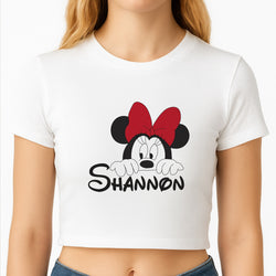 Minnie Mouse - Personalised Fairytale Crop Top