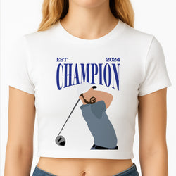 Schauffele Champion 2024 Crop Top
