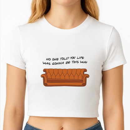 No One Told You Pattern Crop Top