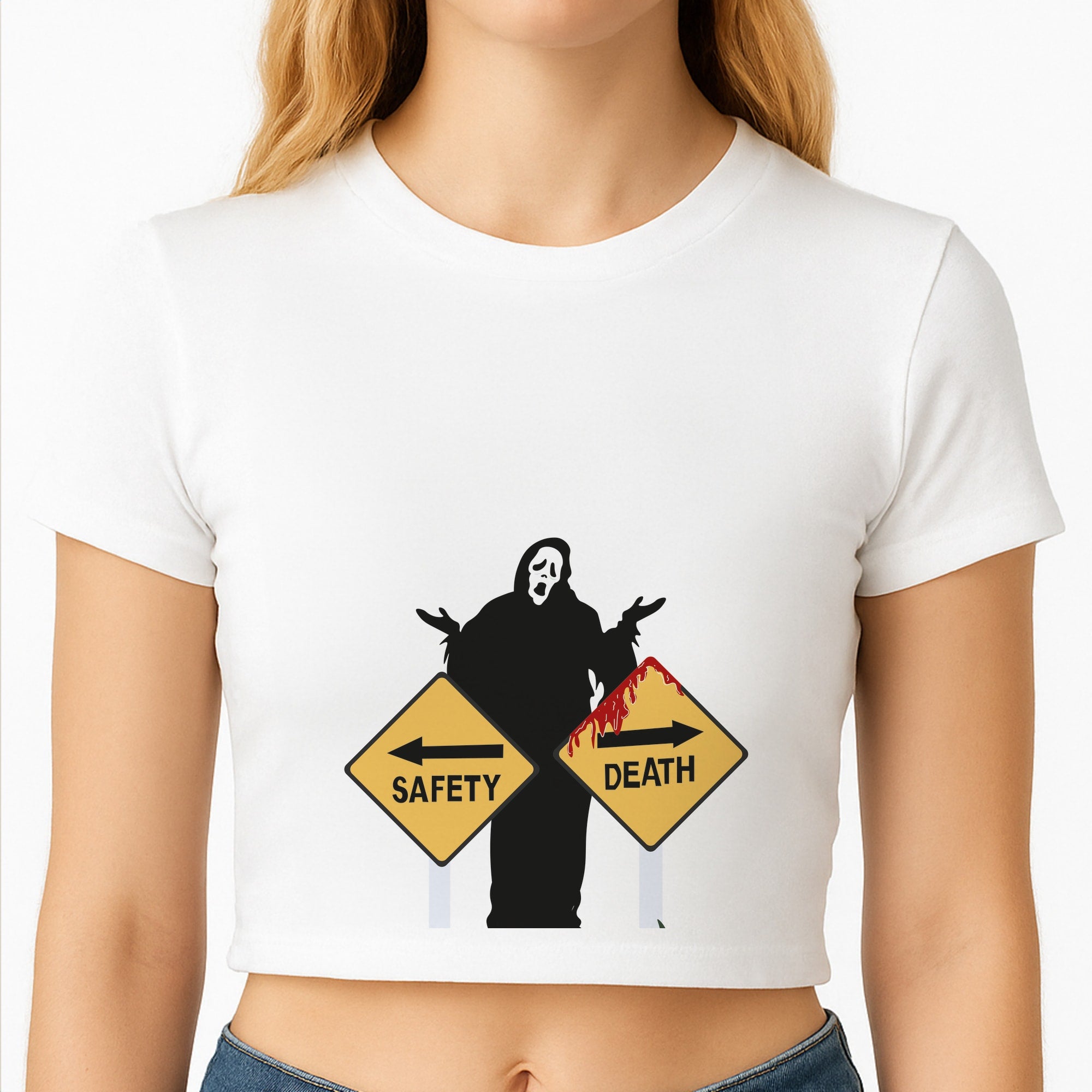 Safety Or Death - Scream Crop Top