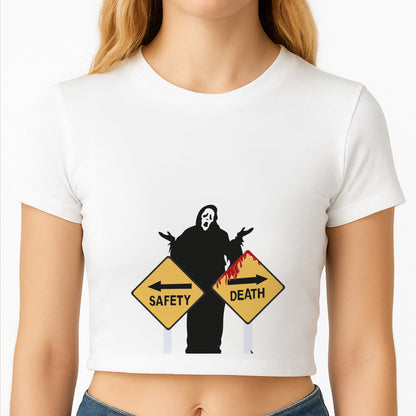 Safety Or Death - Scream Crop Top