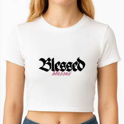 Glitter Blessed Crop Top