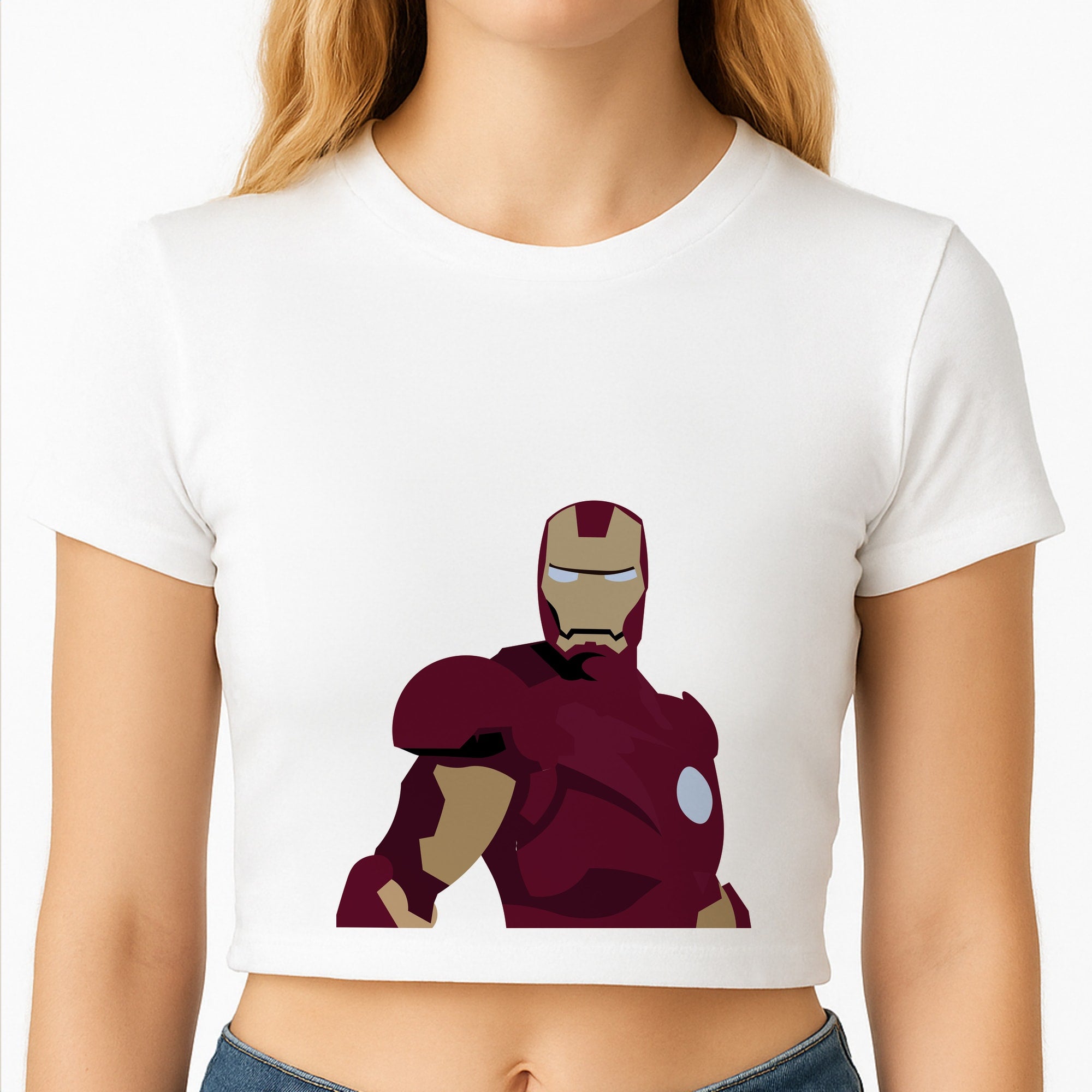Iron man mask Crop Top