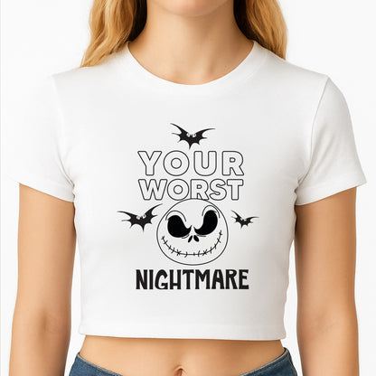 Your Worst Nightmare Purple Crop Top
