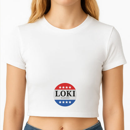 Loki For President Crop Top