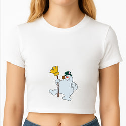 Broom - Snowman Crop Top