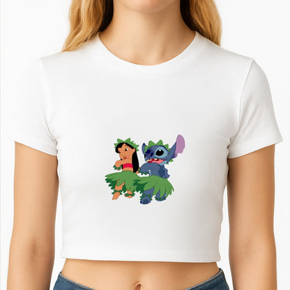 Lilo And Alien Blue Hoola Crop Top