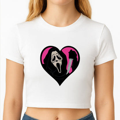 Heart face - Halloween Crop Top