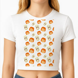 Chucky And Jason Pattern - Halloween Crop Top