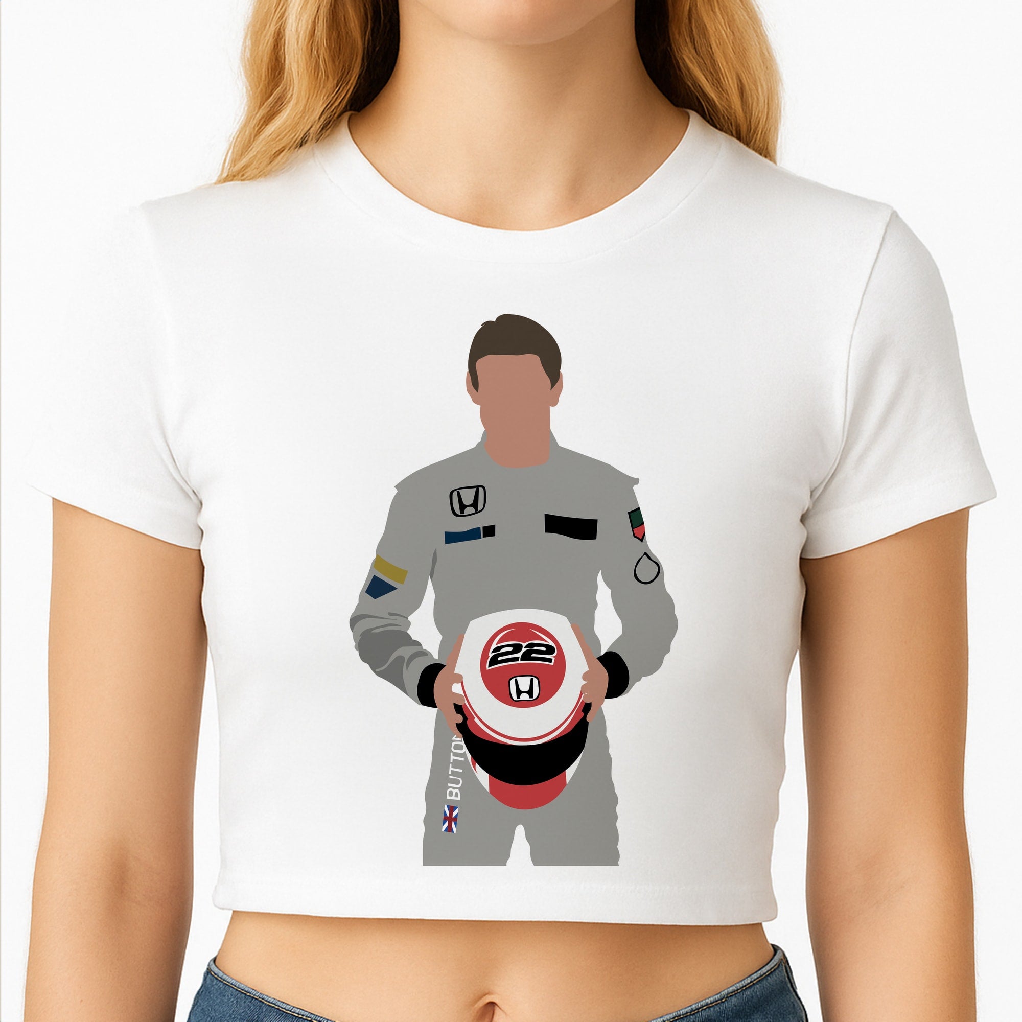 Button - F1 Crop Top