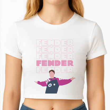 Fender Pink Sports Jersey Crop Top