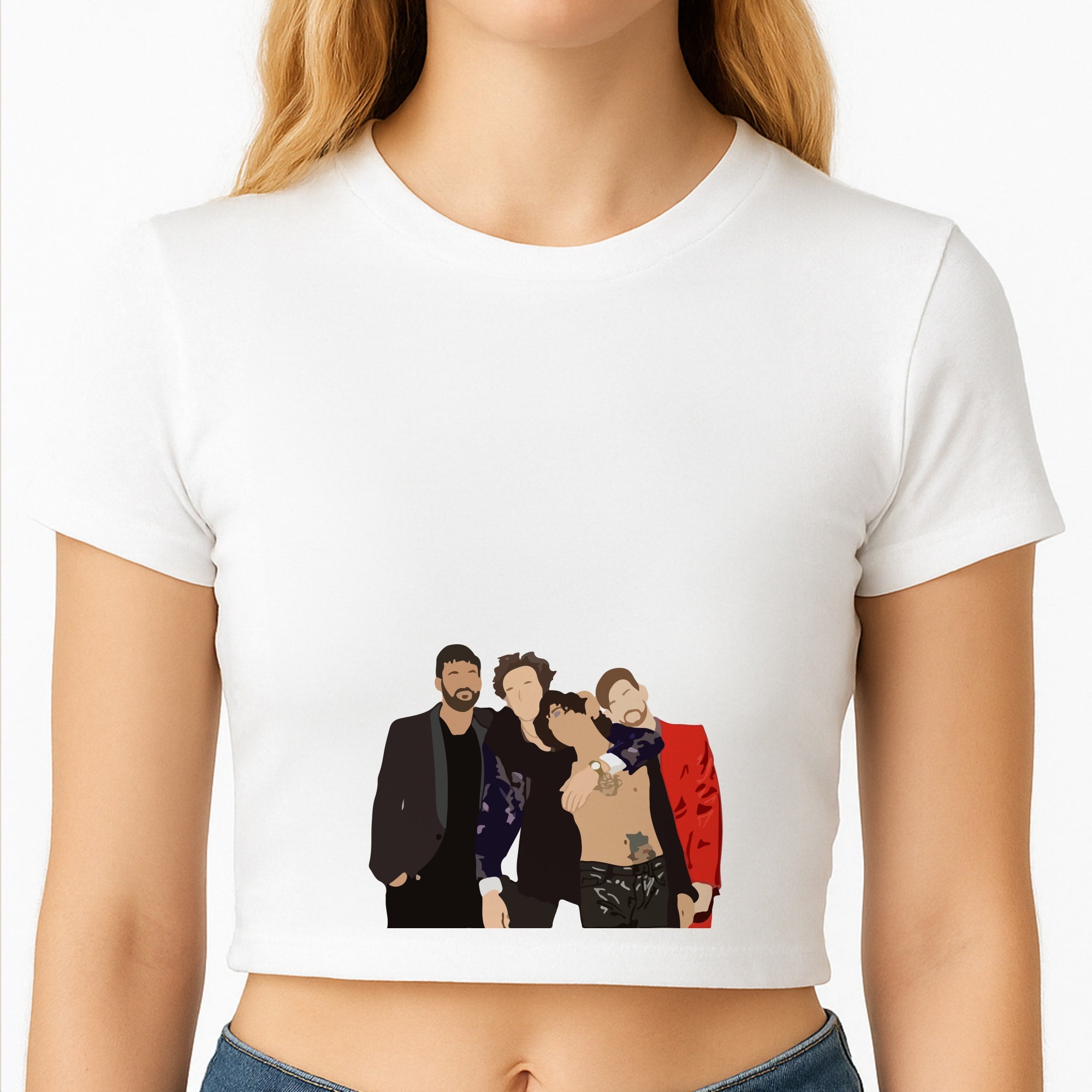1975 Band  Crop Top
