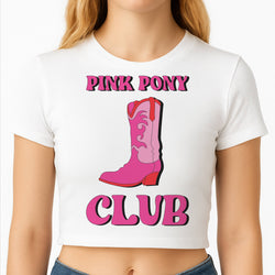 Zebra Print Pink Pony Club Crop Top