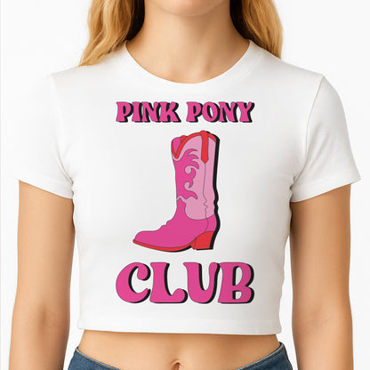 Zebra Print Pink Pony Club Crop Top
