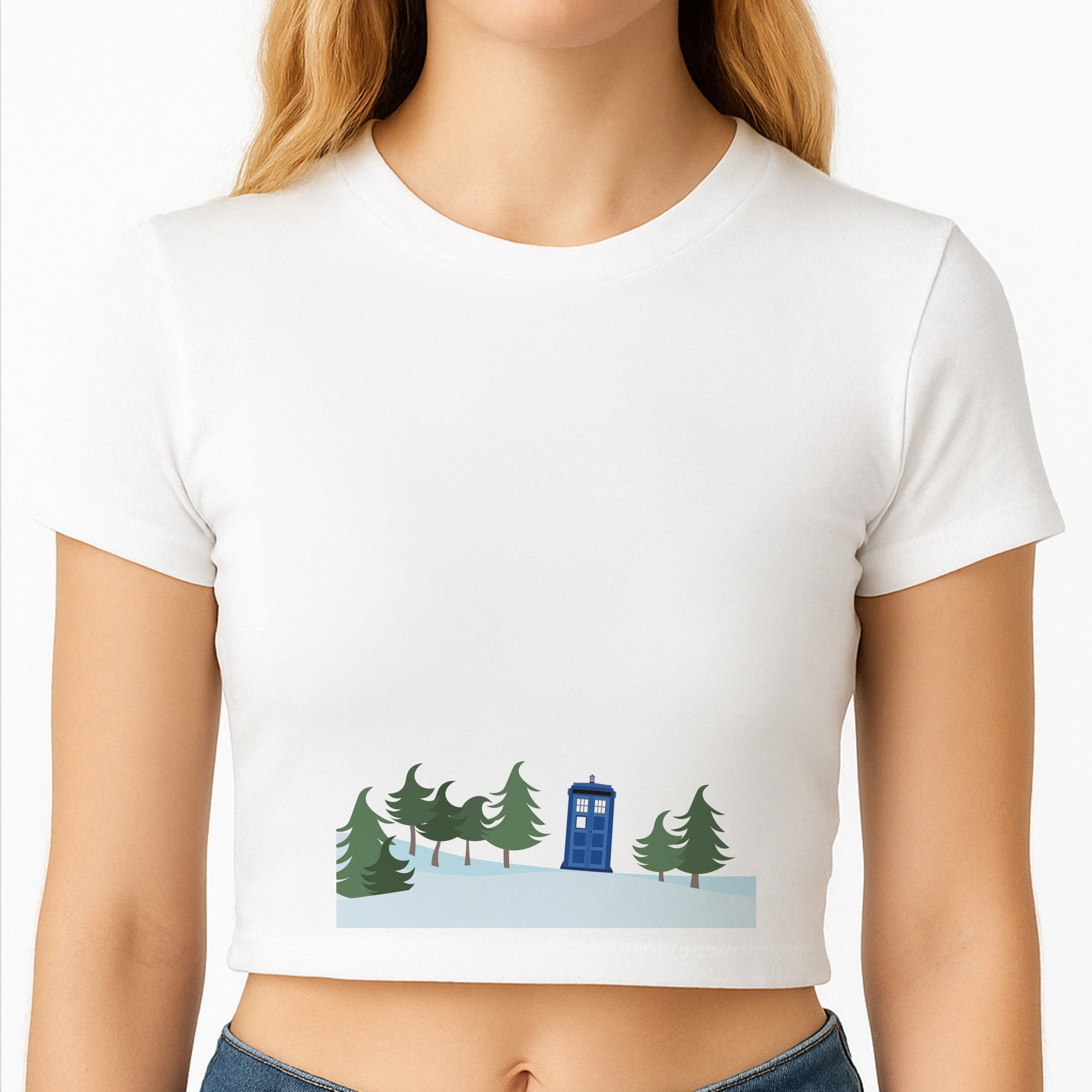 Christmas Tardis - Doctor Who Crop Top