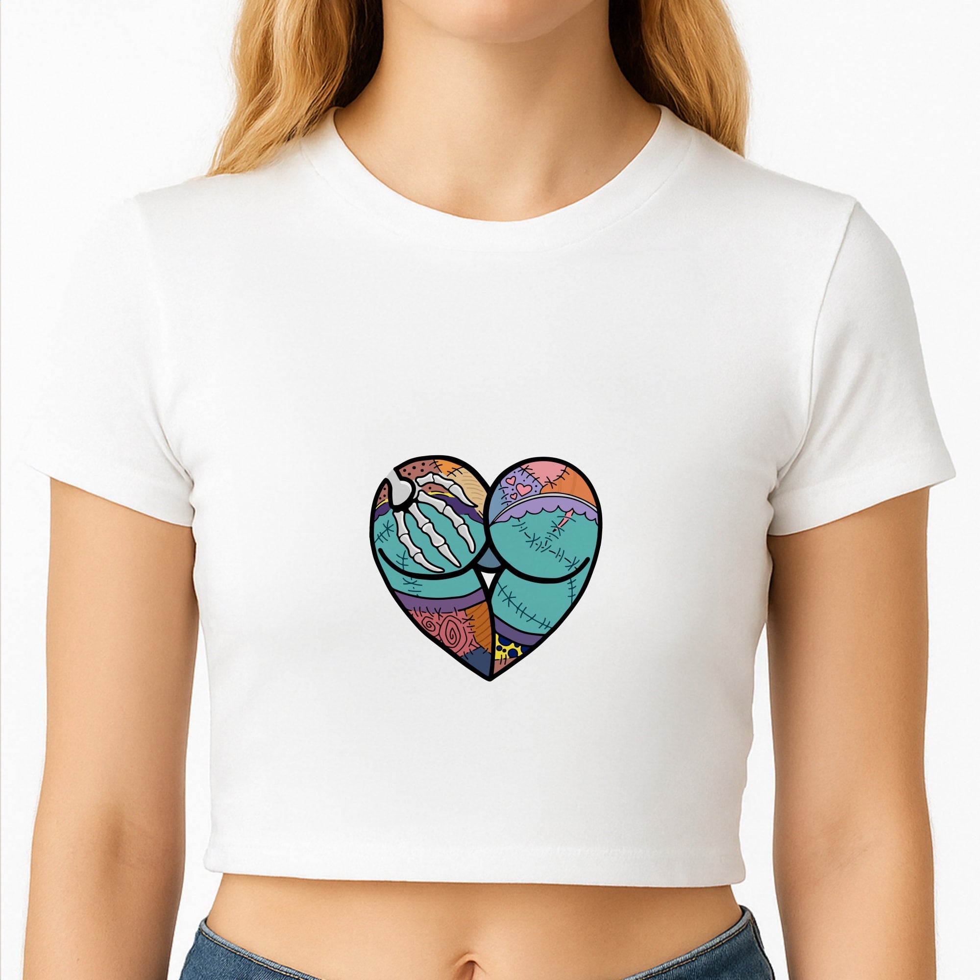 Sally And Jack Heart - TNBC Crop Top
