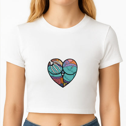 Sally And Jack Heart - TNBC Crop Top