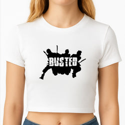 Splatter Text - Bust Band Crop Top