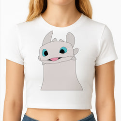 White Fury Dragon Crop top
